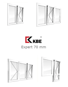 Окна ПВХ KBE Expert, 70 мм